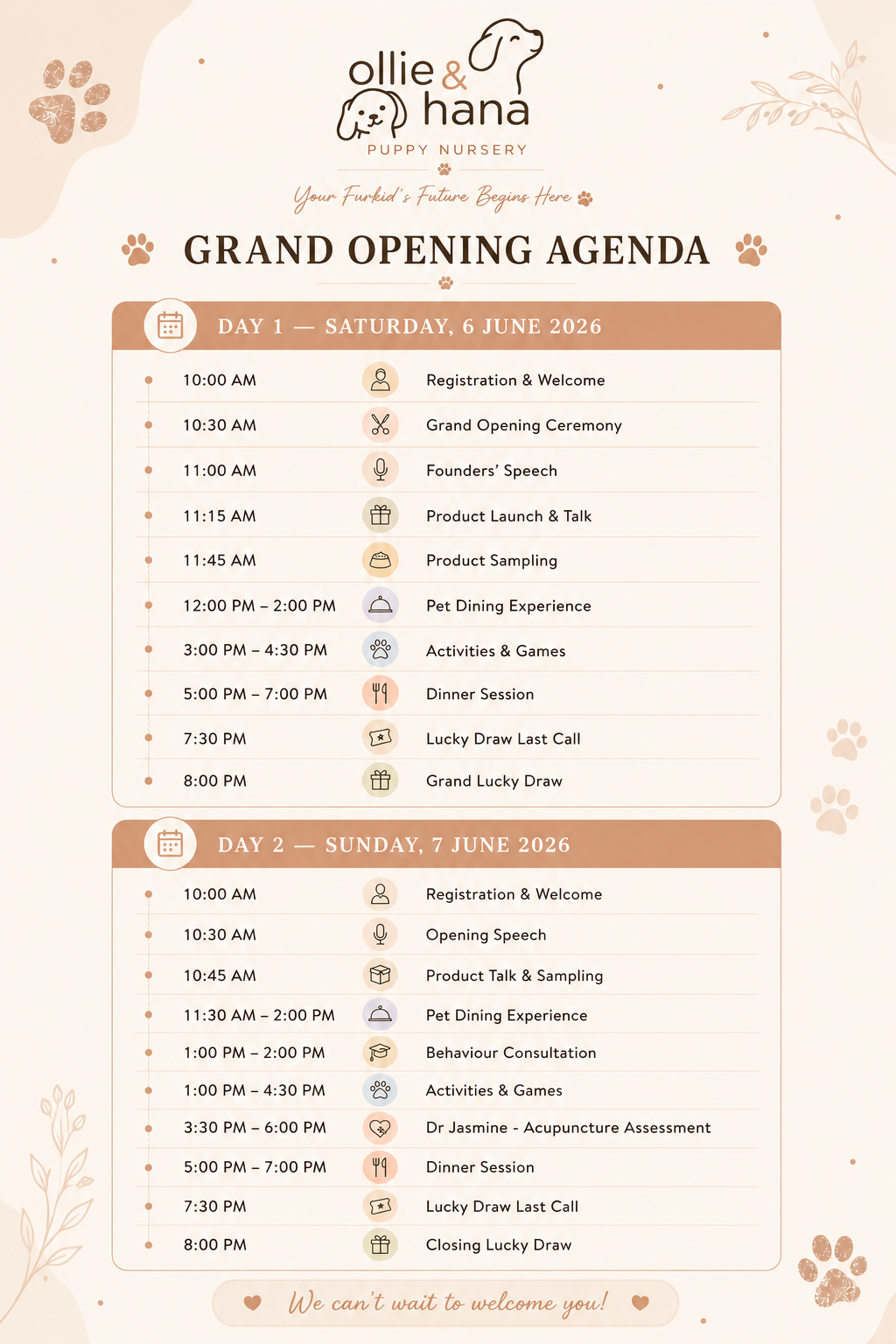 The full agenda for the Ollie & Hana Rivercity weekend